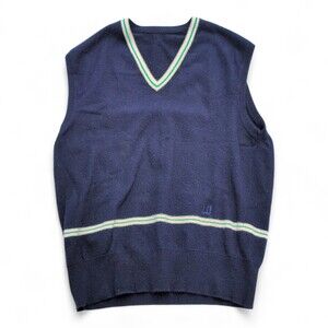 Dunhill 100% Cashmere Men's Golf Sweater Vest Navy M